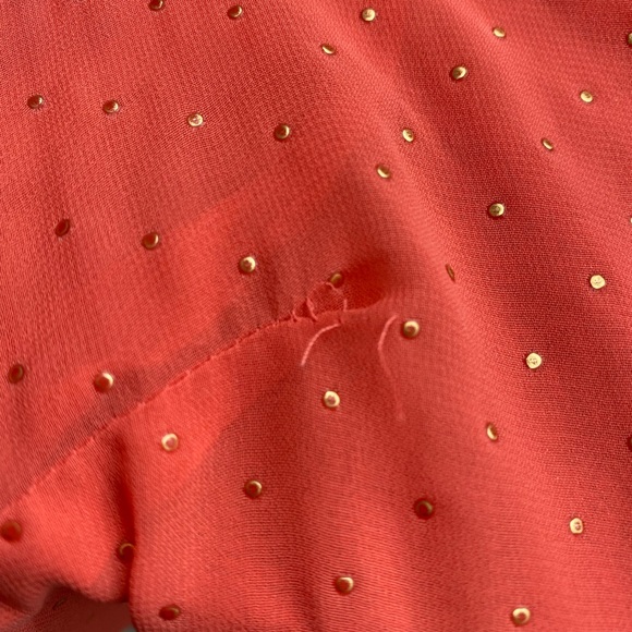 a.n.a coral with gold Polk dots. 1X (C181) - Picture 3 of 4